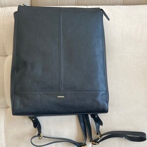 Fossil Dark Leather Women’s Backpack.